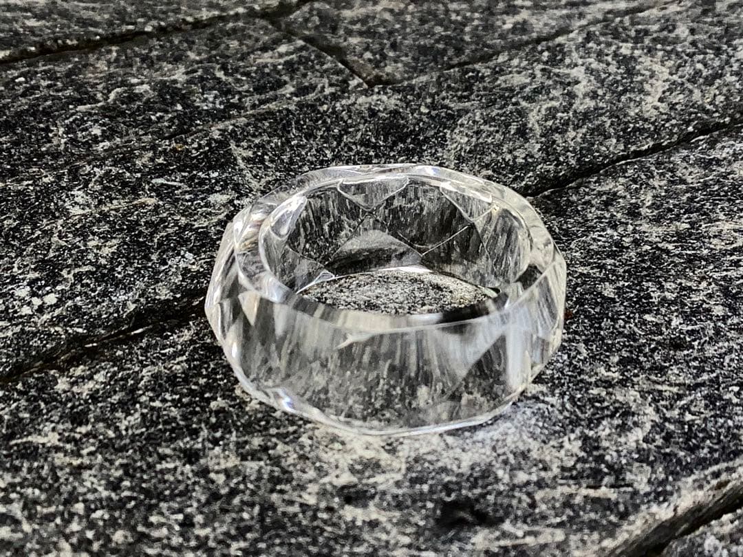 ✳一生物の開運守護石　ガネッシュヒマール水晶くりぬきリング　本物鑑定ソーティング