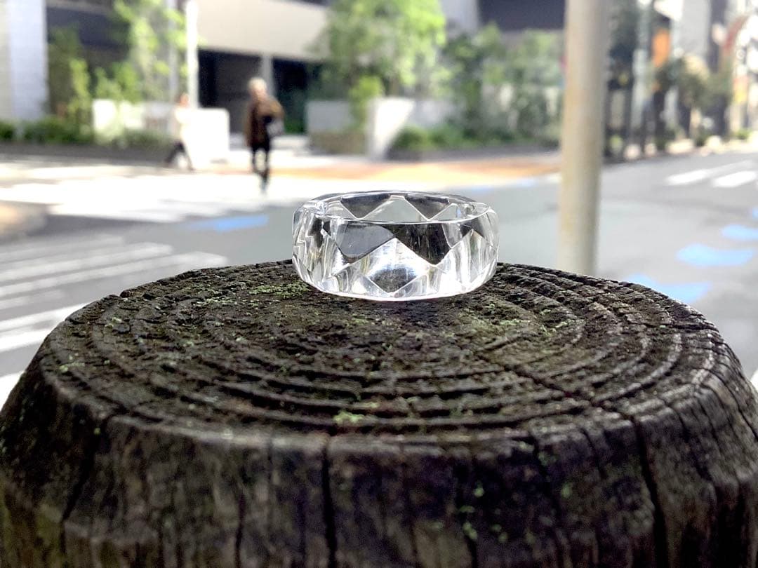 ✳一生物の開運守護石　ガネッシュヒマール水晶くりぬきリング　本物鑑定ソーティング