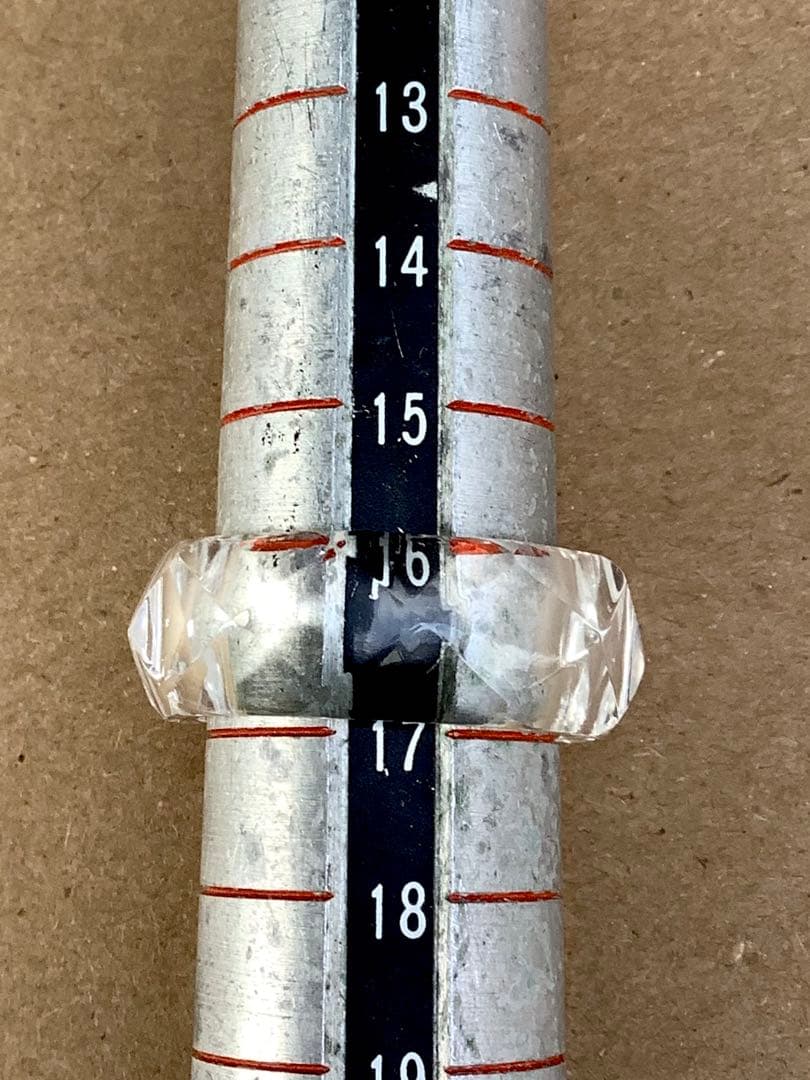 ✳一生物の開運守護石　ガネッシュヒマール水晶くりぬきリング　本物鑑定ソーティング