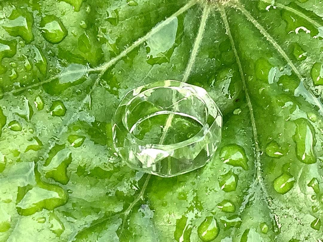 ✳一生物の開運守護石　ガネッシュヒマール水晶くりぬきリング　本物鑑定ソーティング