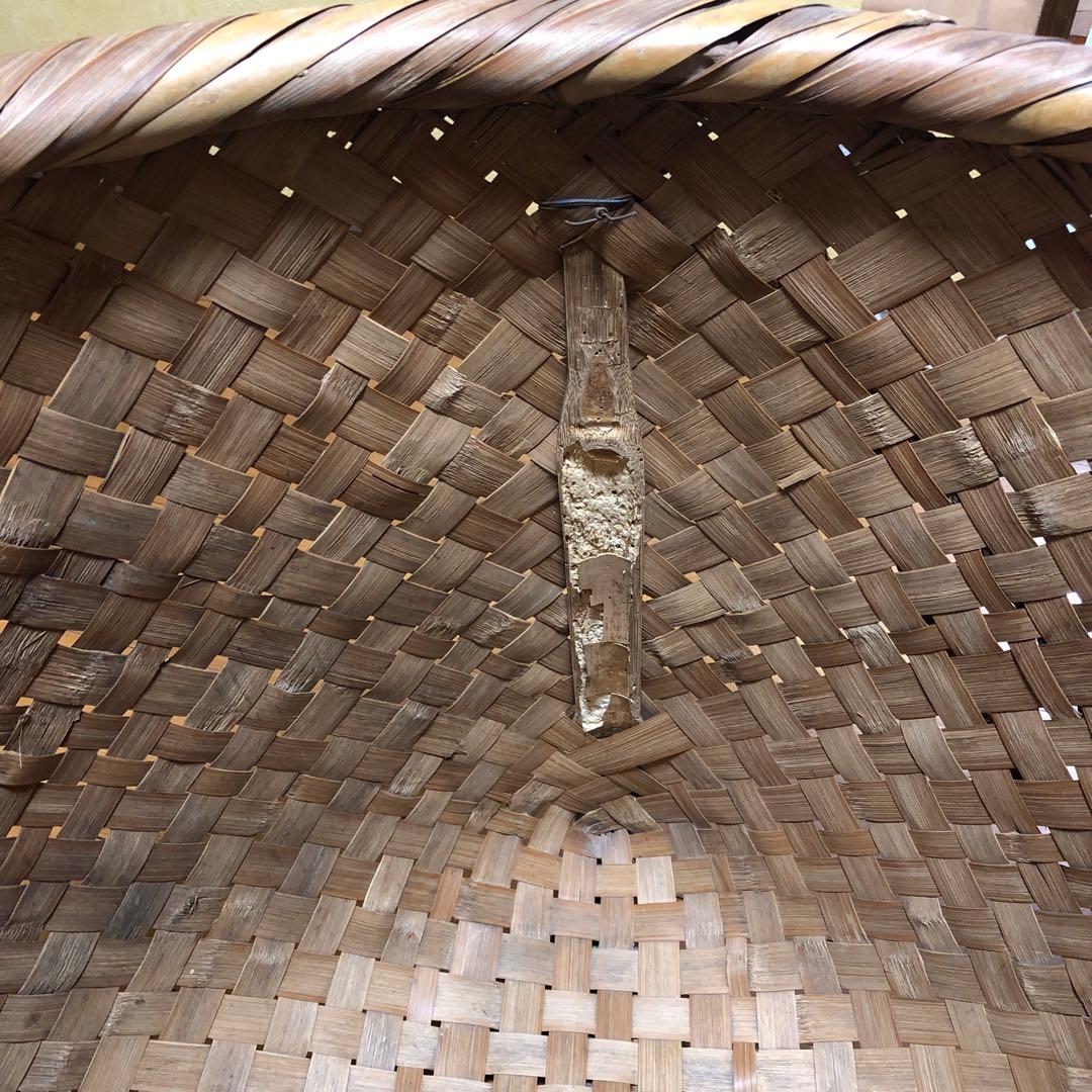 茶摘み籠　竹編みかご　昭和レトロ籠