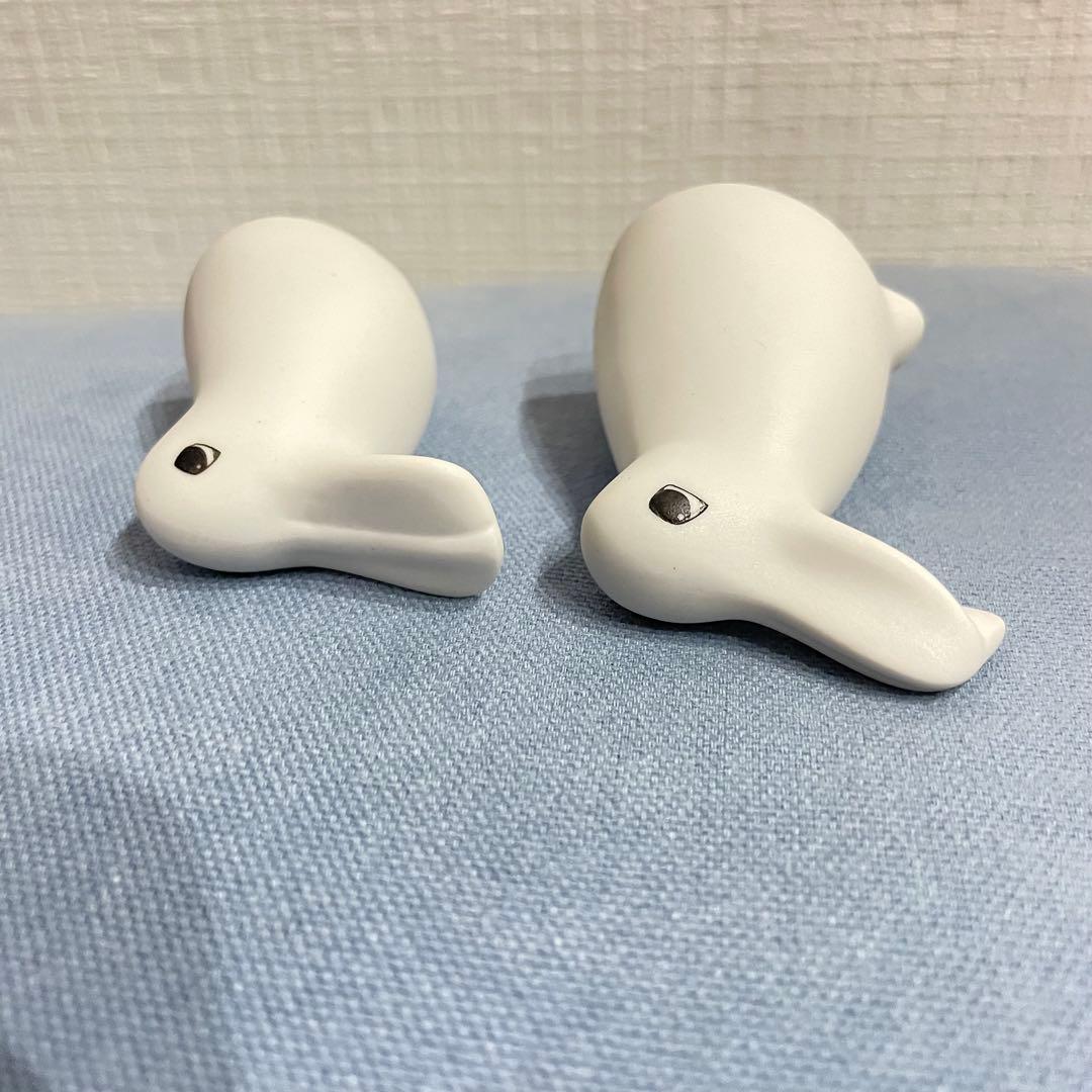 ARABIA ヘルヤ うさぎ 置物　陶器オブジェ 2体セット 北欧インテリア