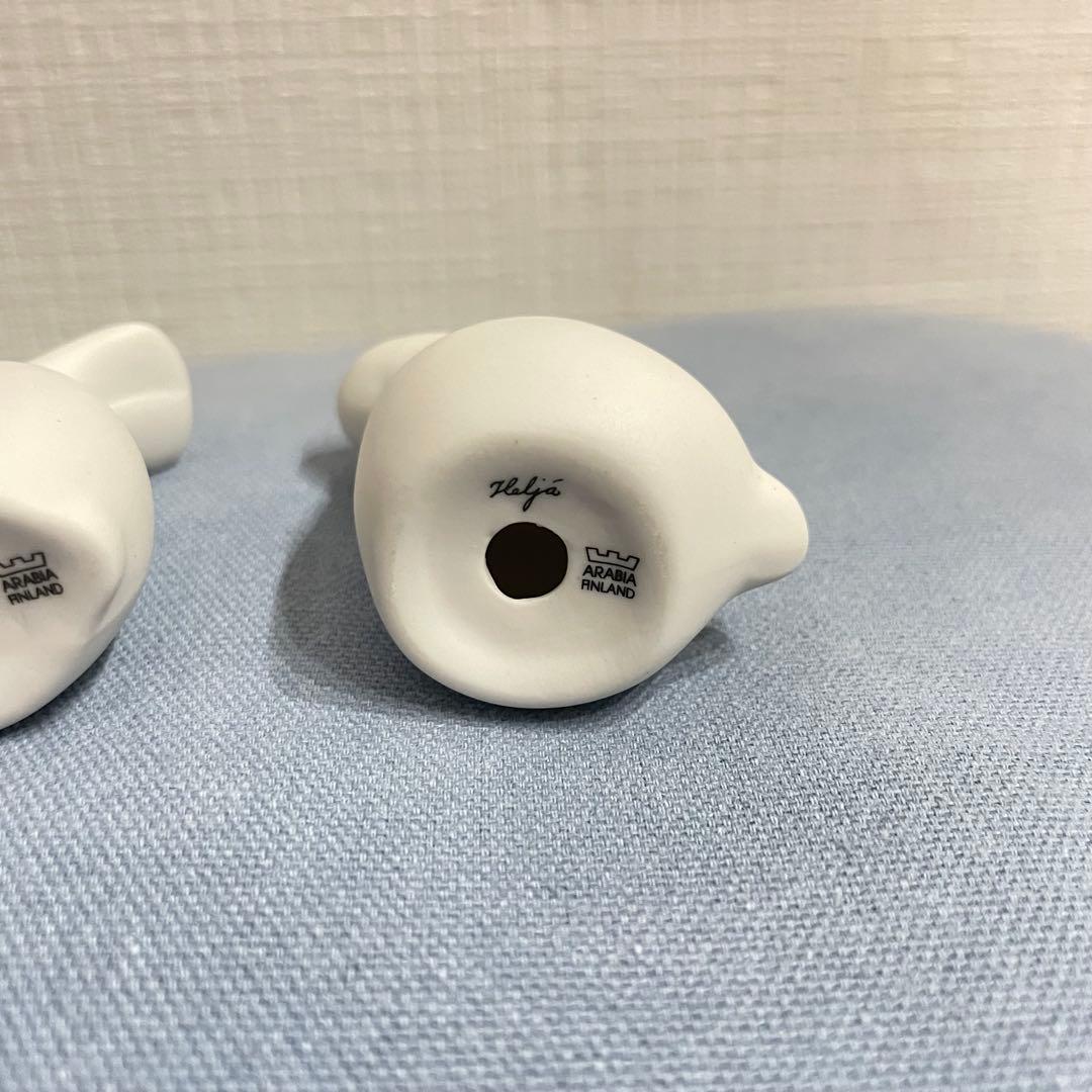 ARABIA ヘルヤ うさぎ 置物　陶器オブジェ 2体セット 北欧インテリア