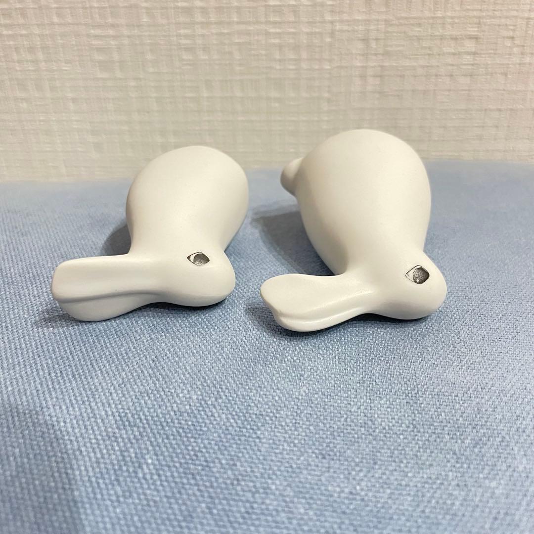 ARABIA ヘルヤ うさぎ 置物　陶器オブジェ 2体セット 北欧インテリア