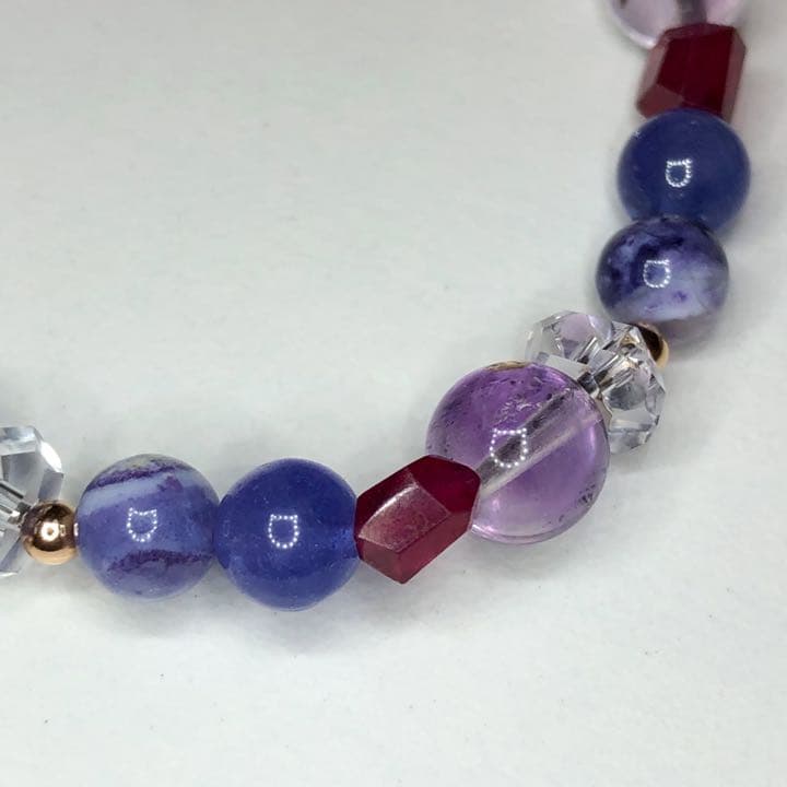 高品質タンザナイトルビー天然石パワーストーン ブレスレット