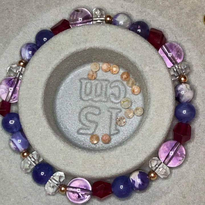 高品質タンザナイトルビー天然石パワーストーン ブレスレット