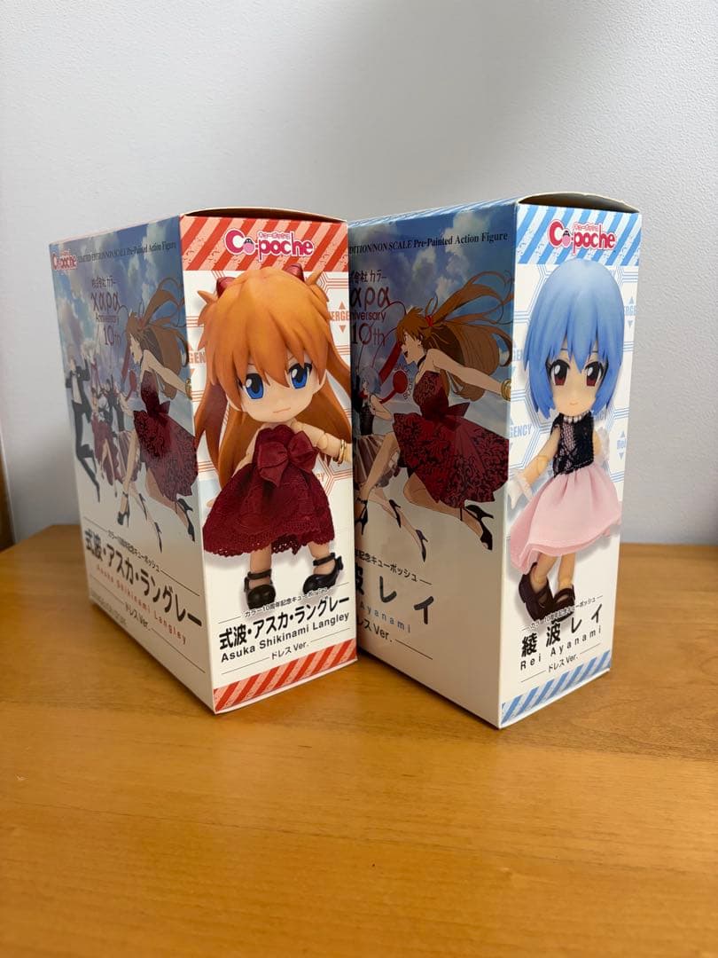 キューポッシュ エヴァ　アスカ　レイ　ドレスVer. カラー10周年記念展