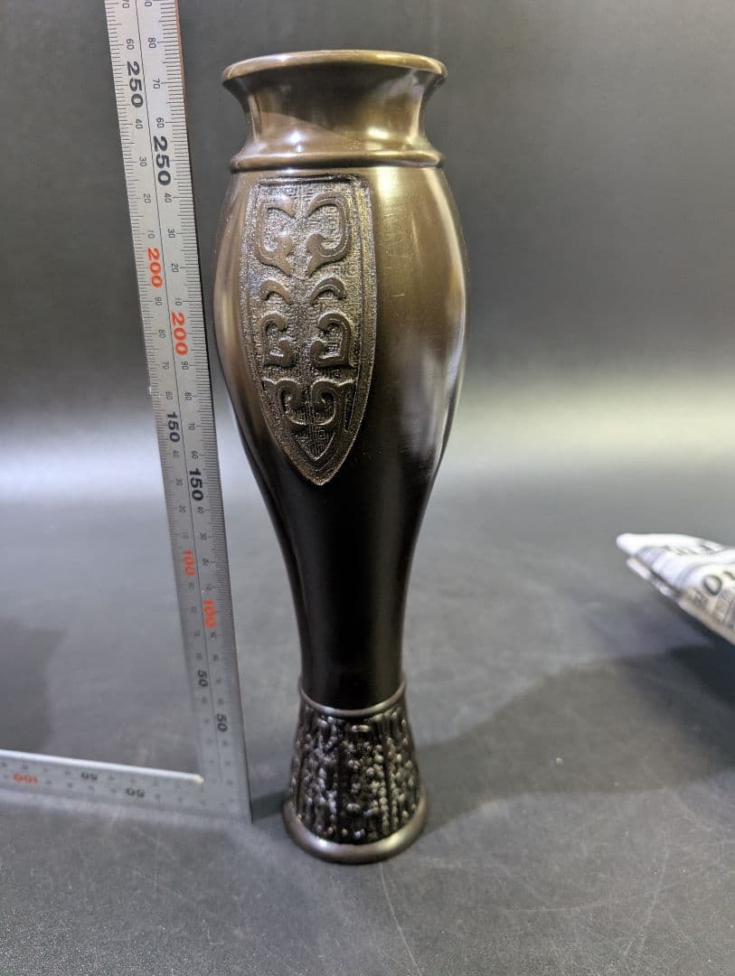 華道具 鋳師 金森浄栄 花入 唐銅花入瓢 共箱 唐銅 在銘 惺斎好 茶道 未使用