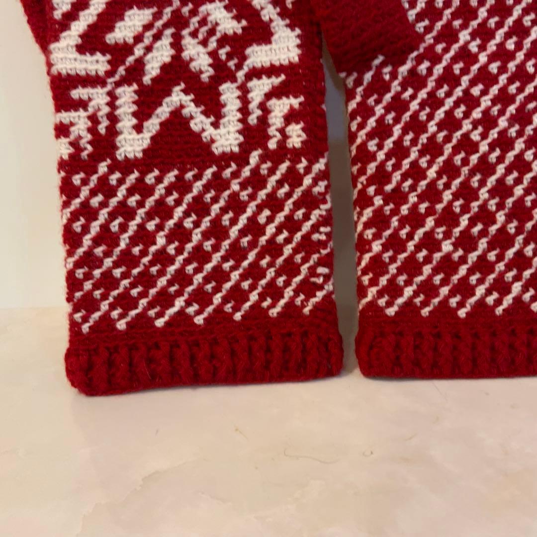 カシミヤ100%雪の結晶ニットミトン