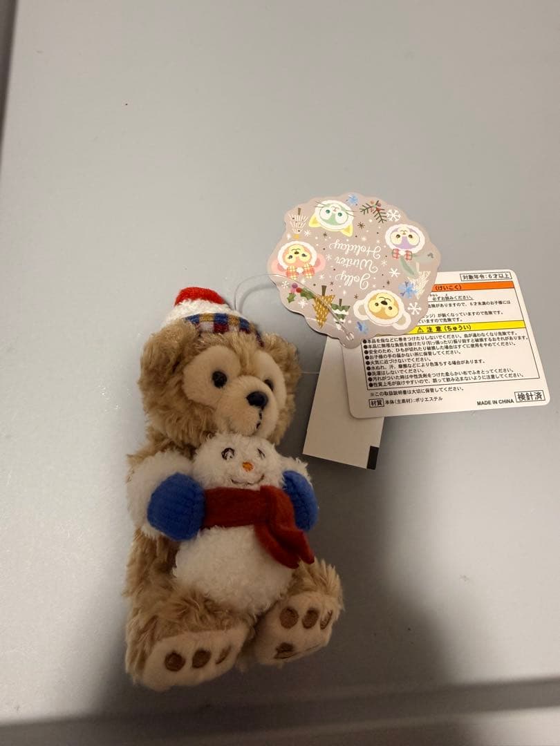 ダッフィー&フレンズ　ウィンターホリデー　ぬいぐるみストラップ　雪だるま