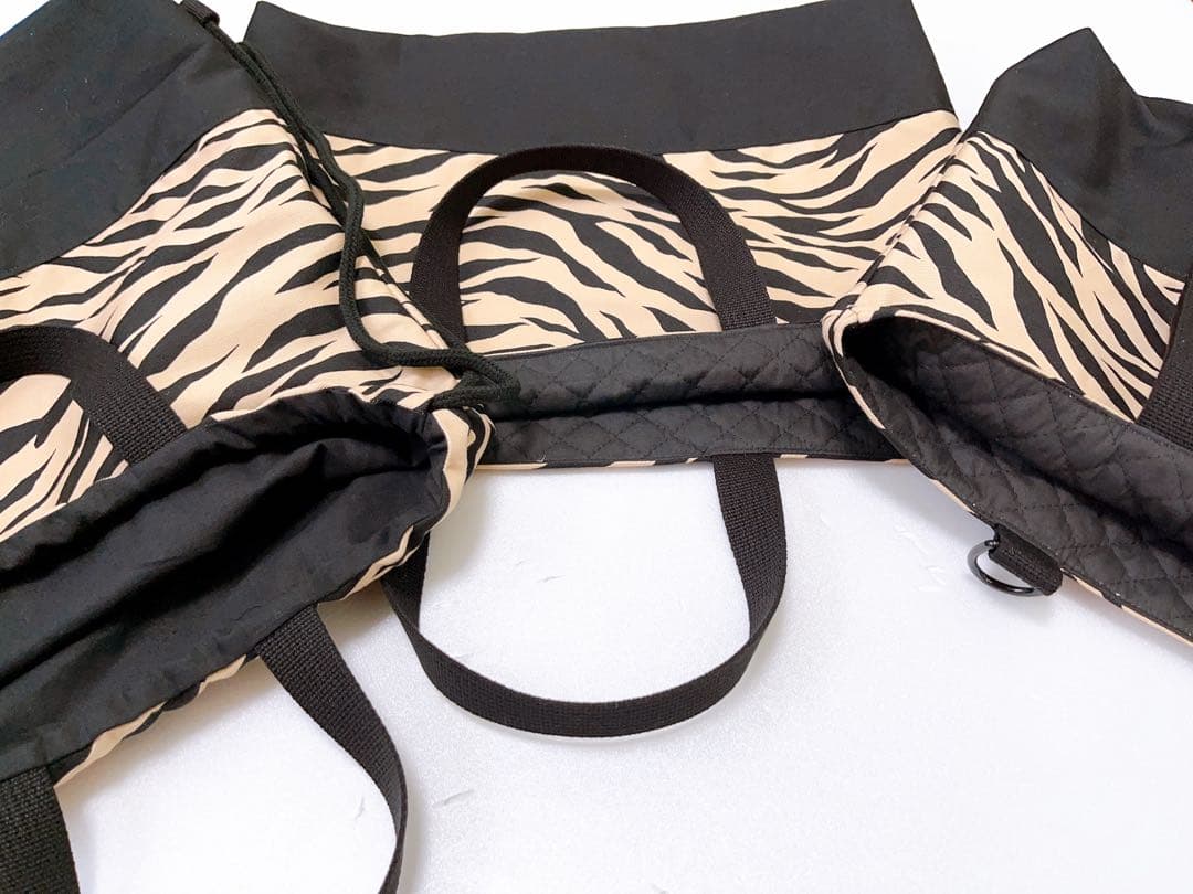 入園入学準備グッズ♡3点セット♡ゼブラ♡モカベージュ♡ブラック