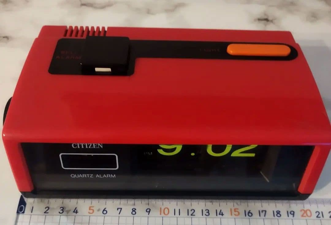 CITIZEN パタパタ時計 昭和レトロ 赤と黒　8RD107 バッテリー