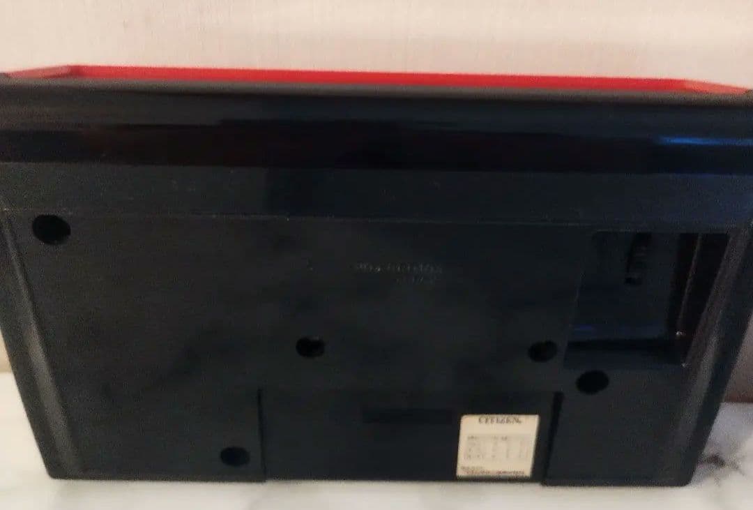 CITIZEN パタパタ時計 昭和レトロ 赤と黒　8RD107 バッテリー