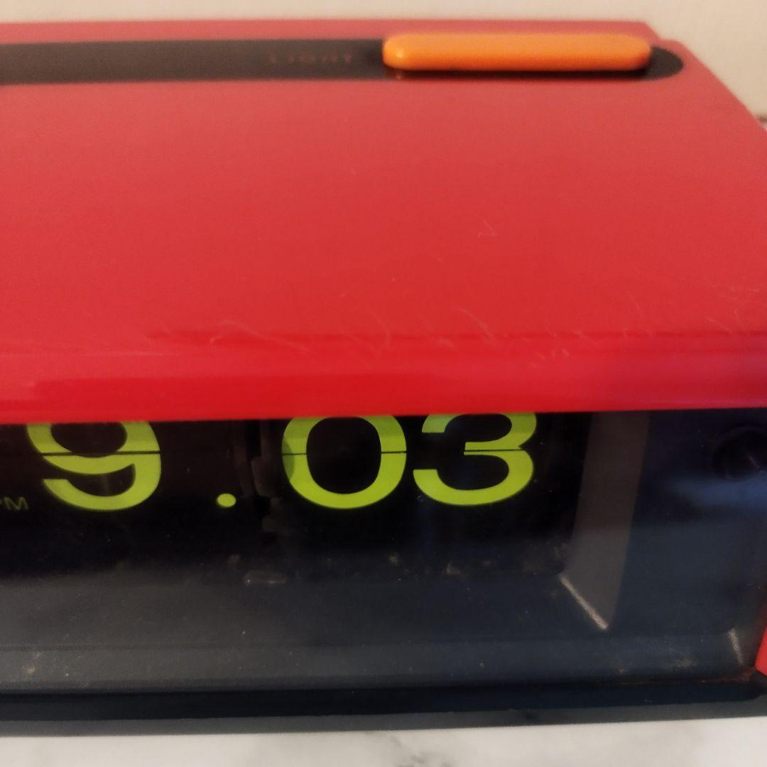 CITIZEN パタパタ時計 昭和レトロ 赤と黒　8RD107 バッテリー