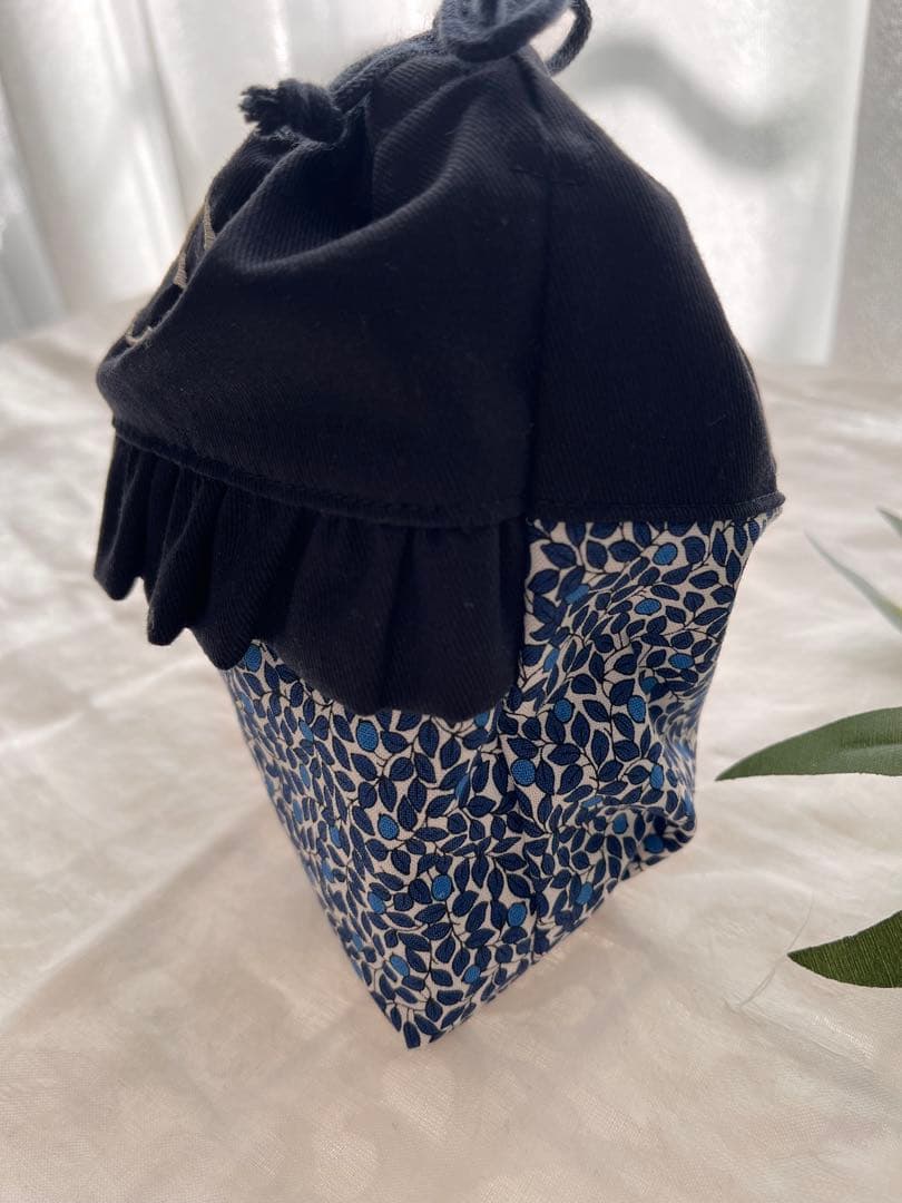 ⭐︎オーダー3/25まで⭐︎名入れ刺繍＊ネイビー×リバティフリルの入園入学4点セット