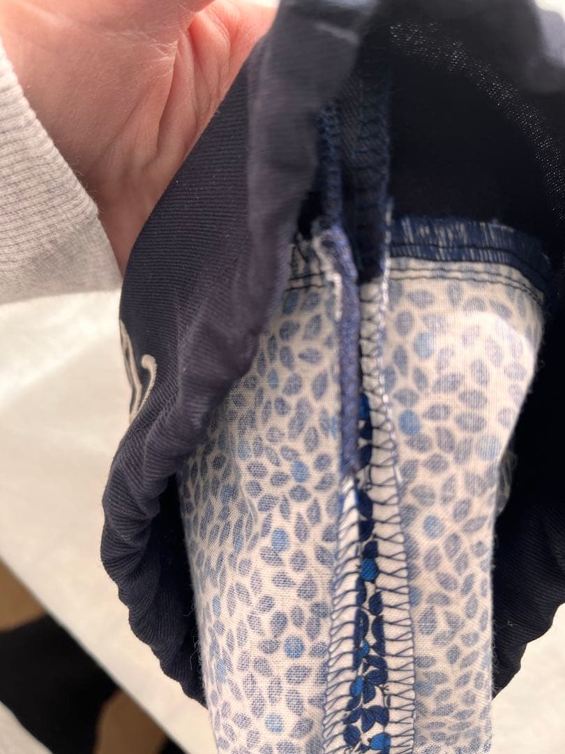 ⭐︎オーダー3/25まで⭐︎名入れ刺繍＊ネイビー×リバティフリルの入園入学4点セット