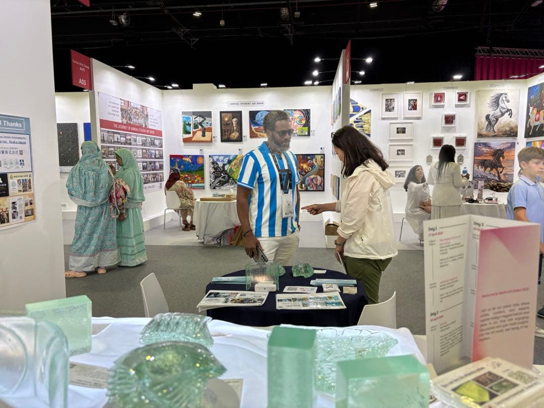 書家：野原神川 手書きガラスオブジェ 宝treasure