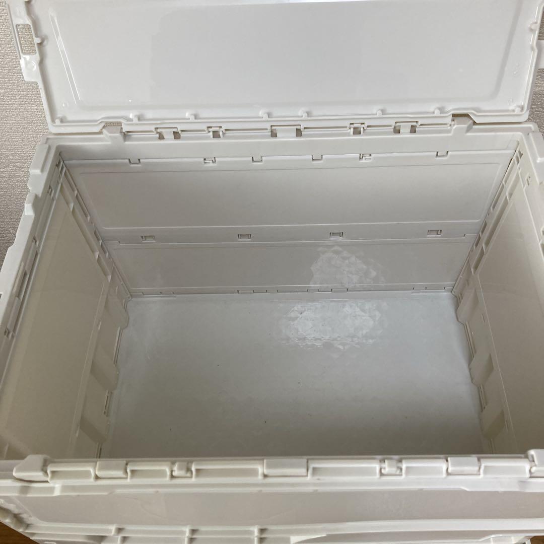 エコン　カラーオリコン ふた一体型50Lオフホワイト 5個　台車は別