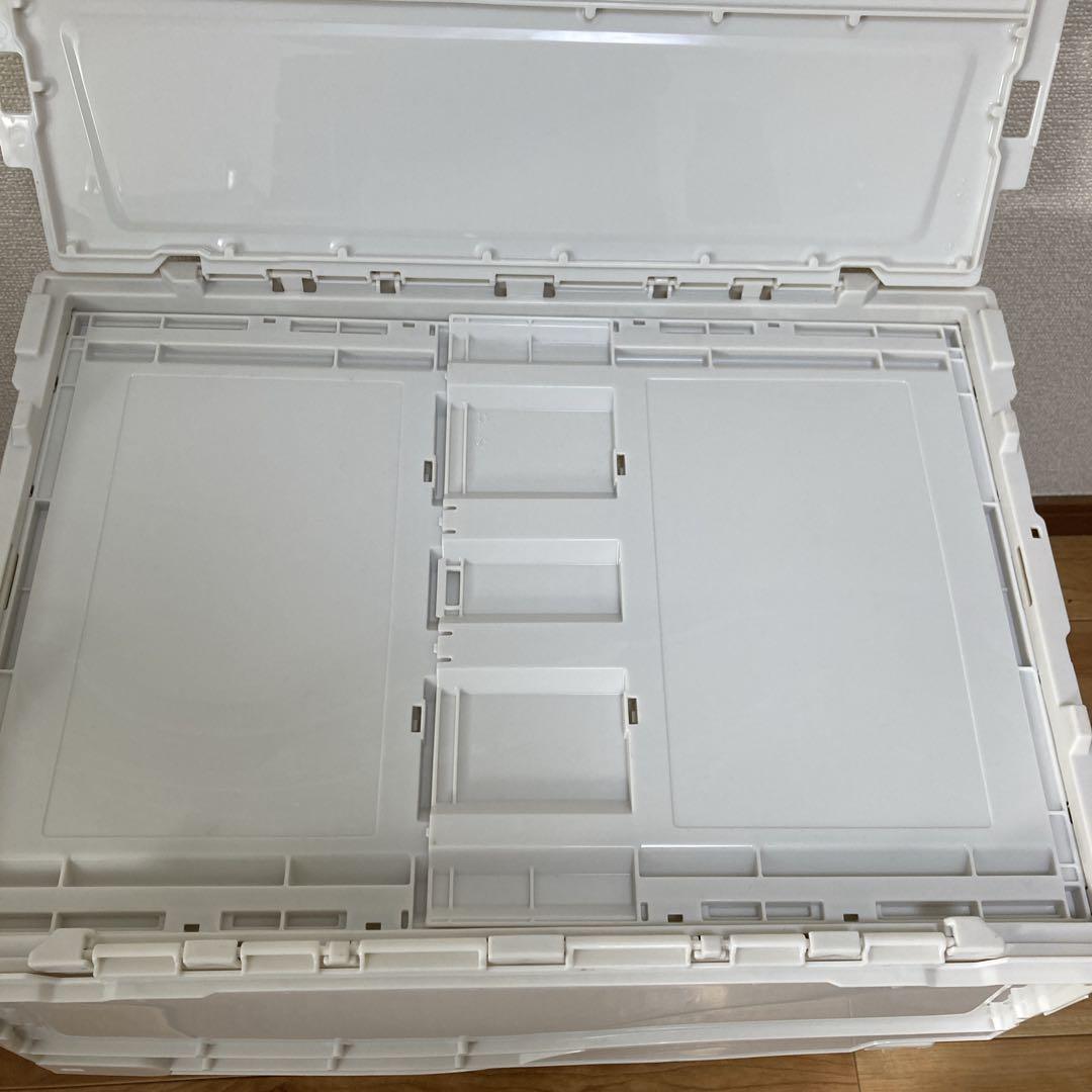 エコン　カラーオリコン ふた一体型50Lオフホワイト 5個　台車は別