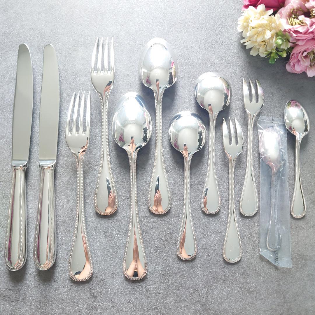 美品 クリストフル パール コンソメスプーン含む 未開封含む 12点