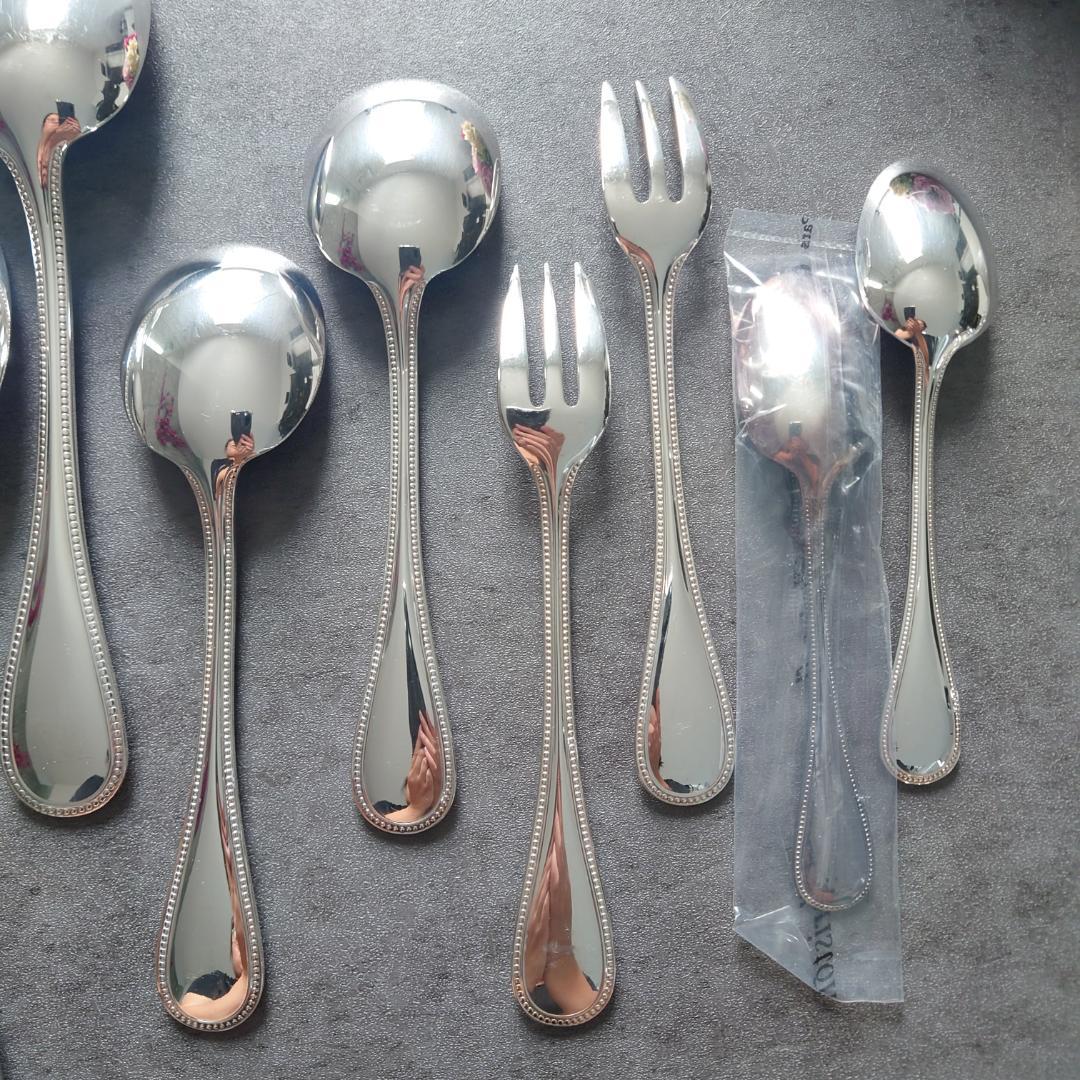 美品 クリストフル パール コンソメスプーン含む 未開封含む 12点