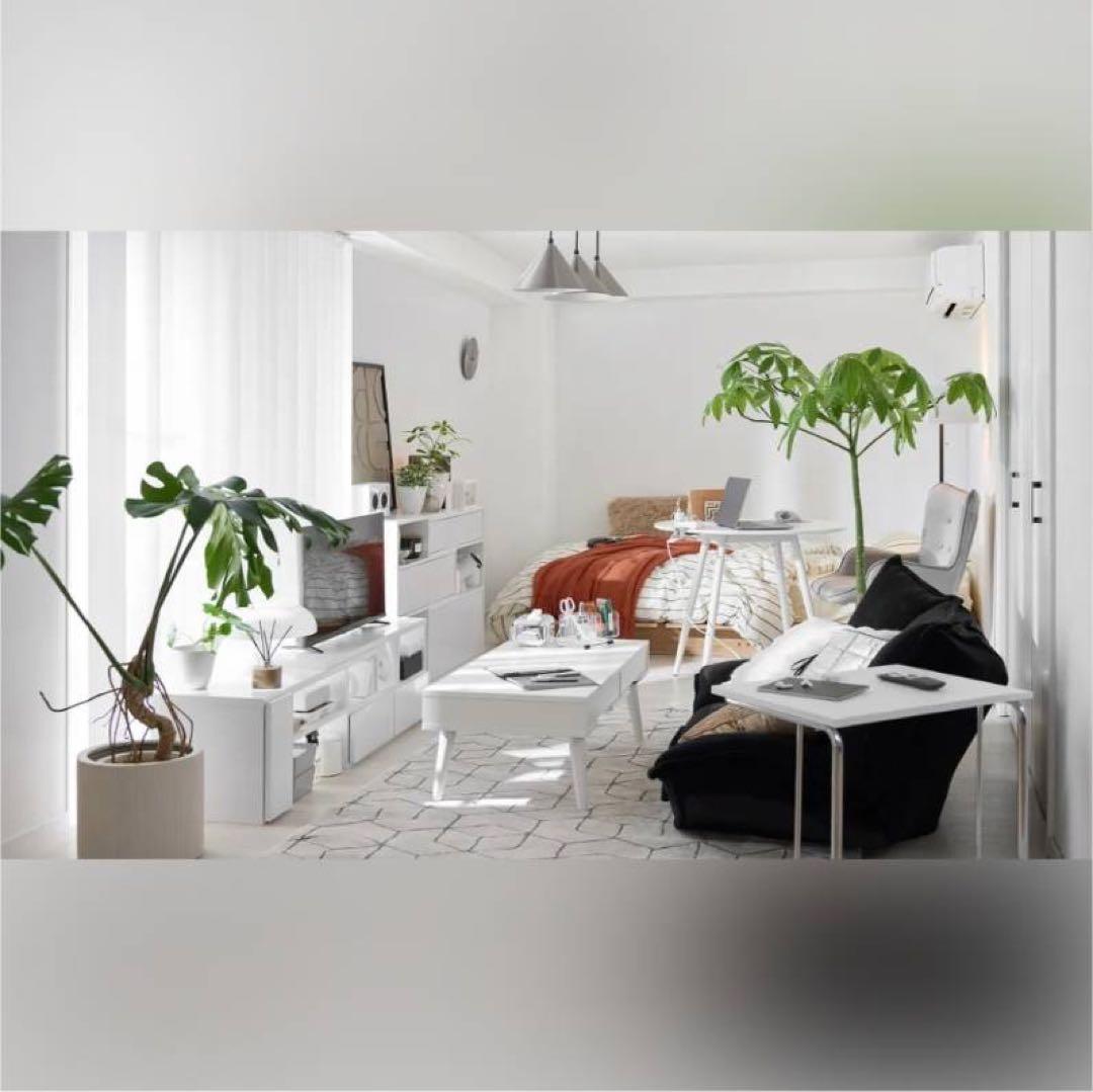 ■送料込■LOWYA伸縮式テレビ台 白 収納家具テレビボード24-40型推奨 棚