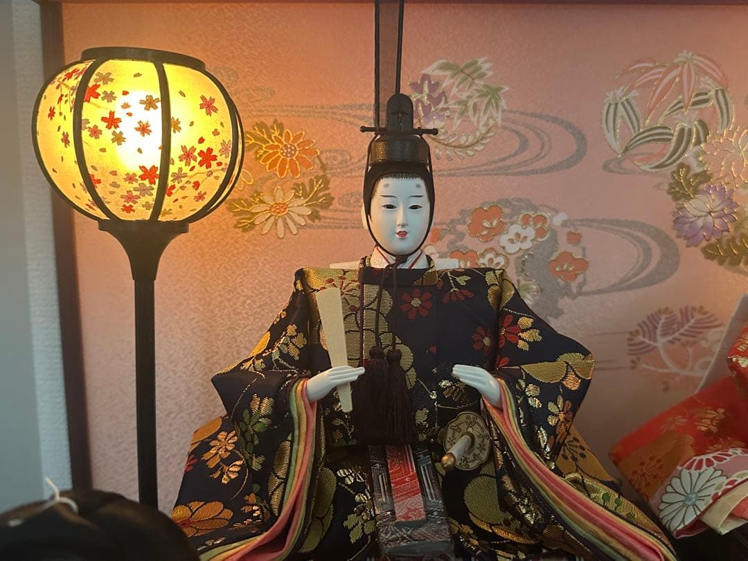 吉徳大光　雛人形　5人揃 ガラスケース