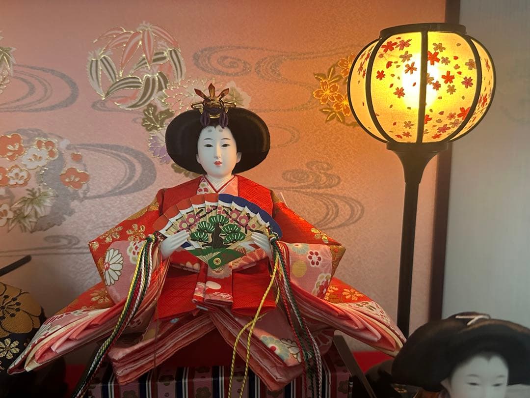 吉徳大光　雛人形　5人揃 ガラスケース