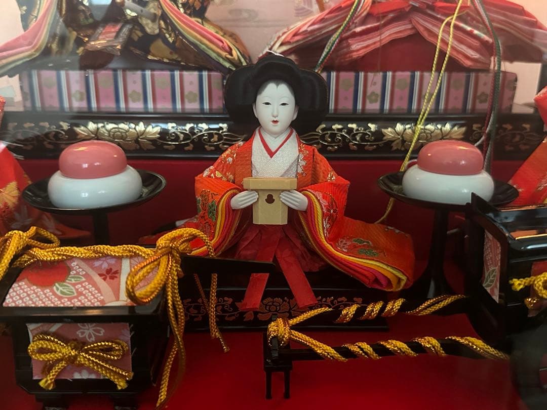 吉徳大光　雛人形　5人揃 ガラスケース