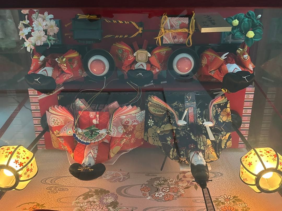 吉徳大光　雛人形　5人揃 ガラスケース