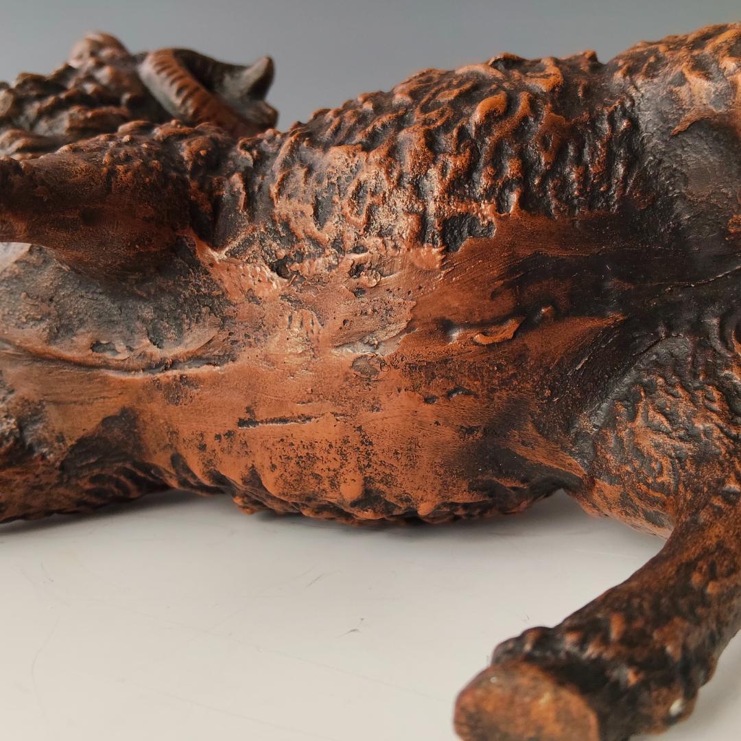 羊 銅製 置物 彫像 ブロンズ像 オブジェ 十二支 未 ヴィンテージ 金属製