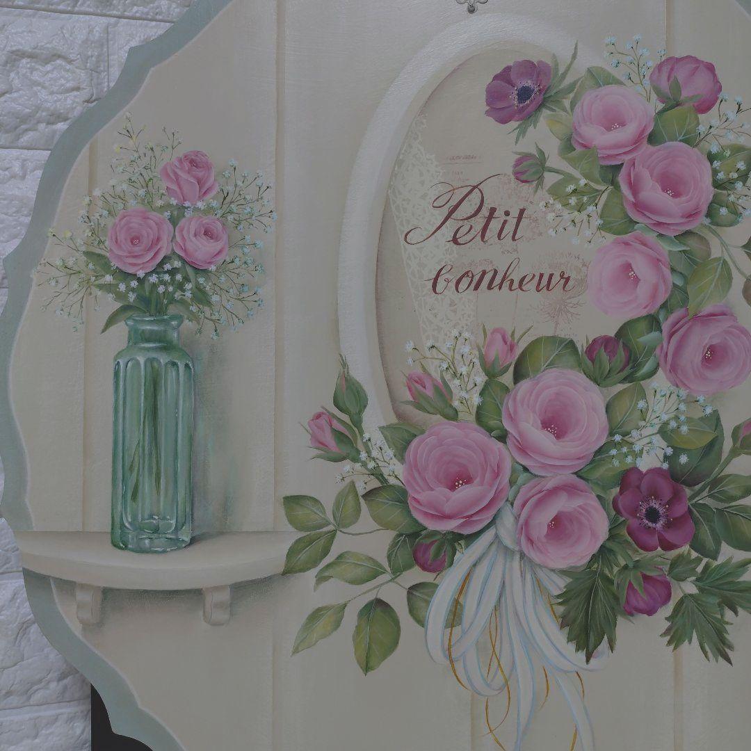 ①リクエストいただいた優先　大きめボード　トールペイント作品