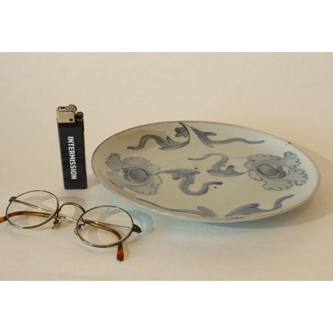 古伊万里〈染付牡丹〉伊万里焼 / 皿 / 7寸皿 / 古陶