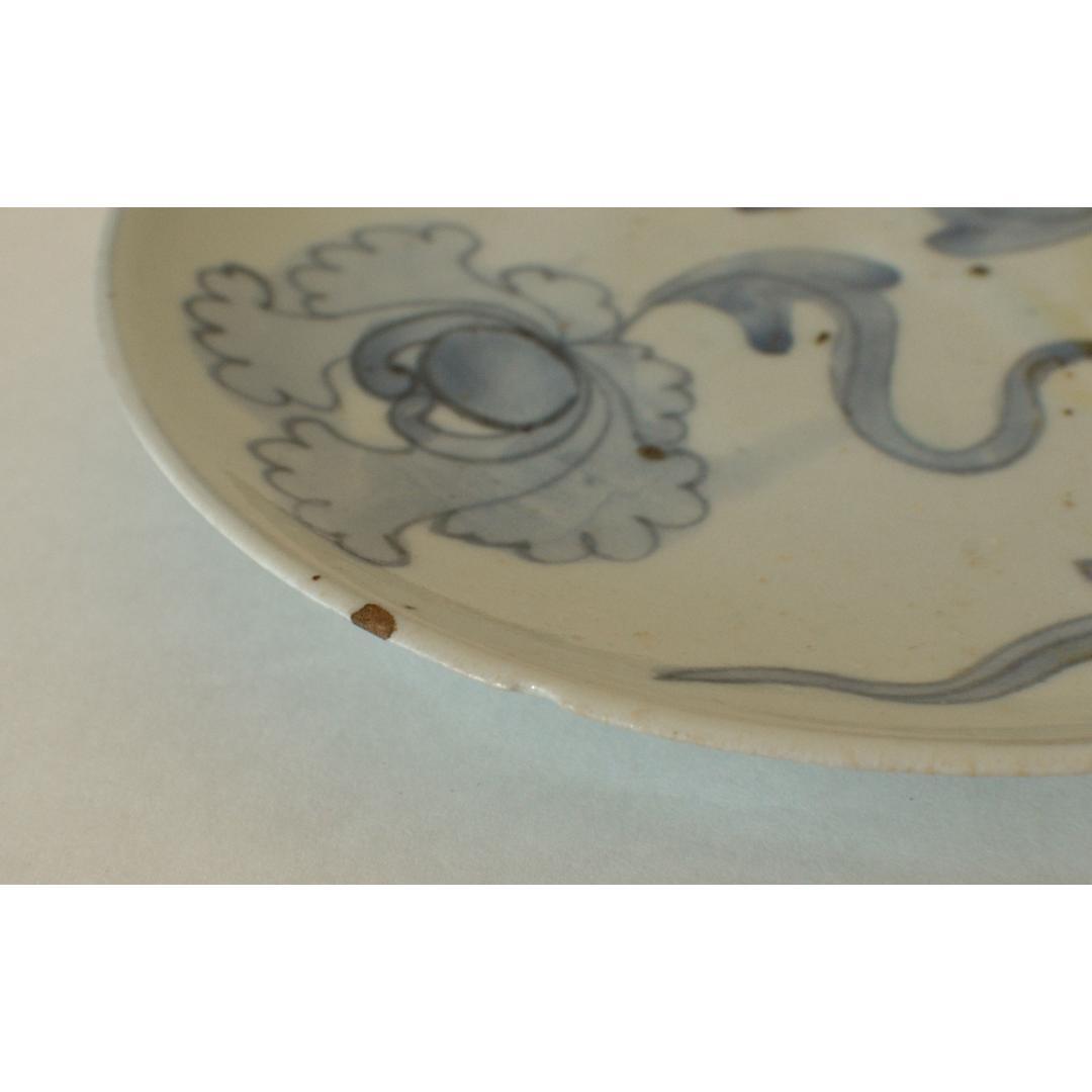 古伊万里〈染付牡丹〉伊万里焼 / 皿 / 7寸皿 / 古陶