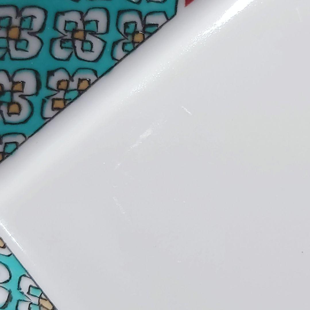 九谷焼　青郊窯　赤かぶ　角皿　5枚　角小鉢　5個