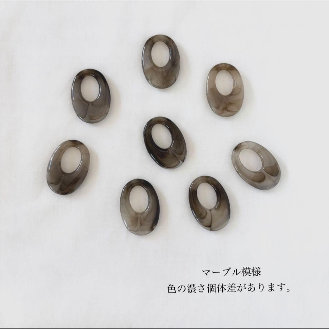 569 クリア　グレーパープル　ピアス　イヤリング　ハンドメイド