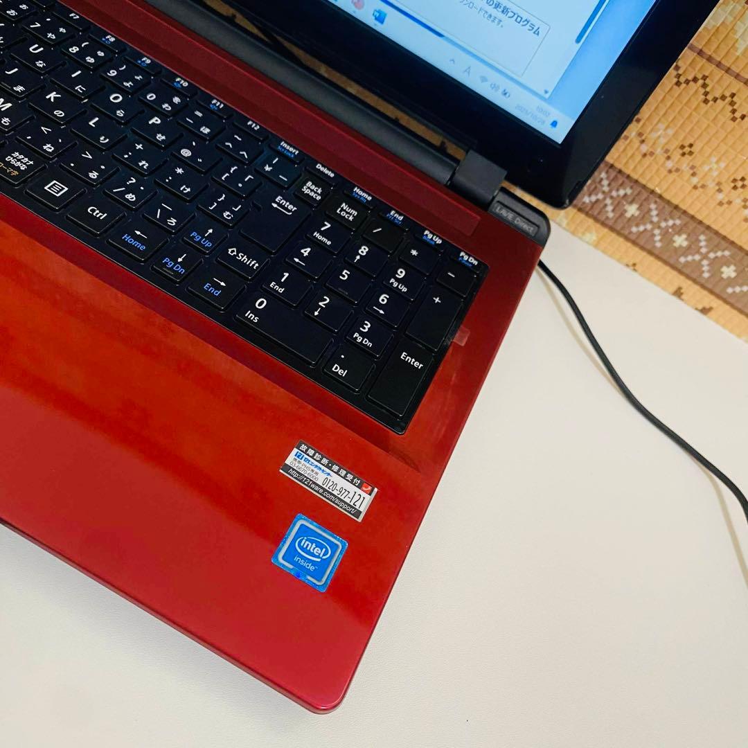 Y886 NECノートパソコンWEBカメラSSD高速Windows11オフィス付