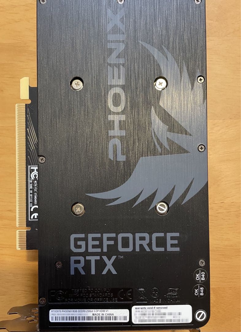 【完全ジャンク】RTX 3070 PHOENIX 8GB 部品取り・修理前提