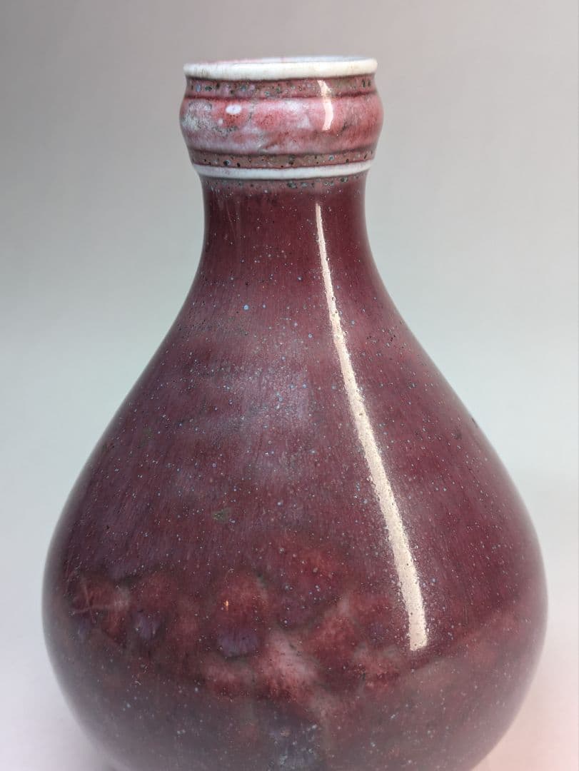 辰砂　祭紅　紅釉　鈞窯　李朝　徳利　酒器　古玩　中国美術　花器