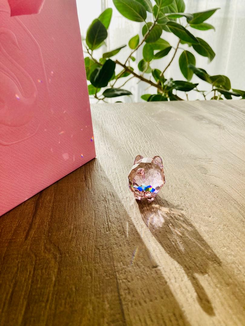 SWAROVSKI スワロフスキー Chubby Cats ピンクキャット 猫