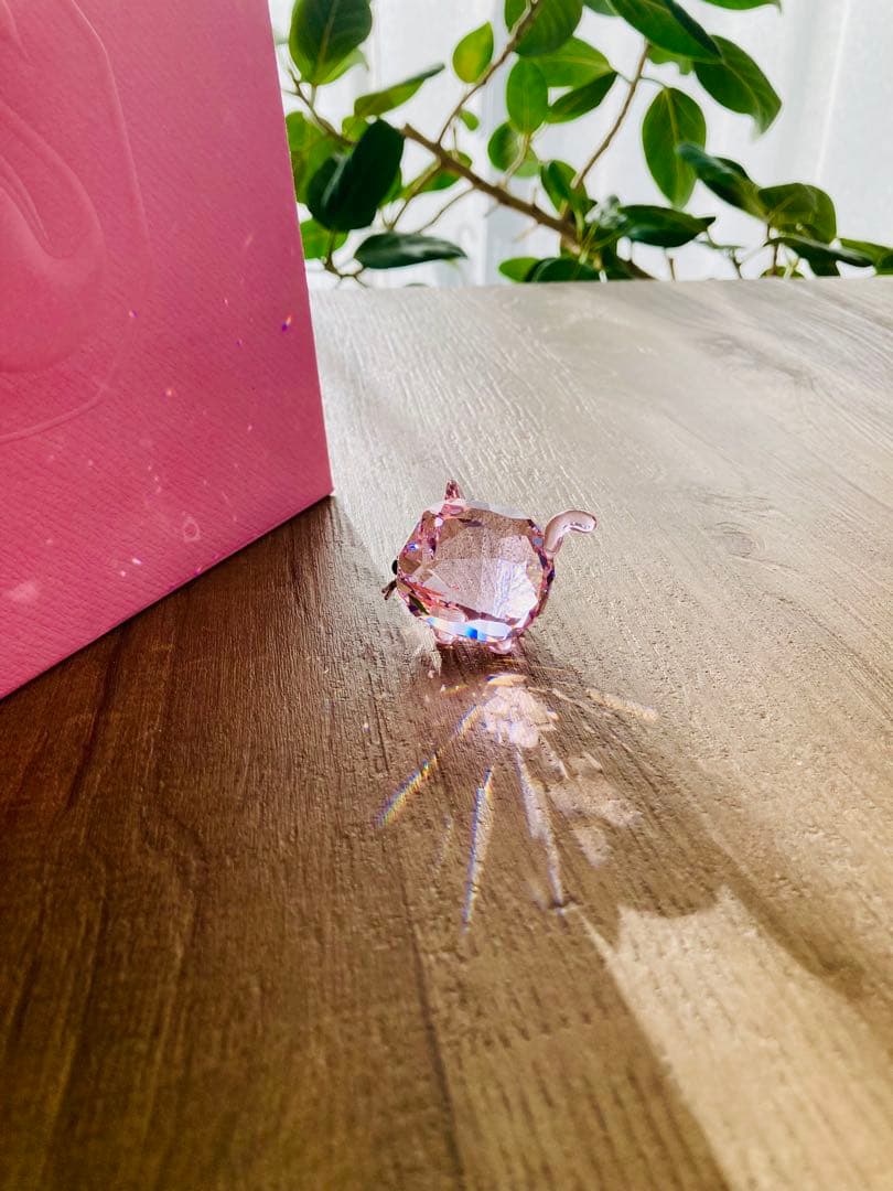 SWAROVSKI スワロフスキー Chubby Cats ピンクキャット 猫