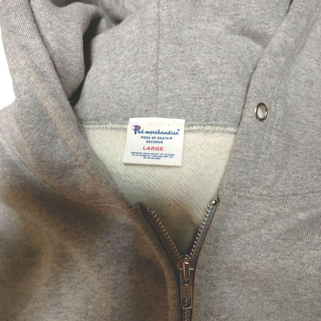 Pizza of Death フード付きパーカー Lサイズ グレー