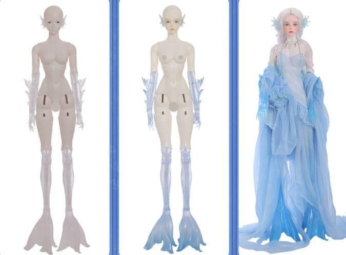 F86 BJD 1/3 ドール本体 Sanjna 球体関節人形 ハンドメイド