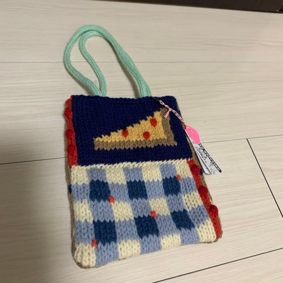 山下ひとなつさん⭐︎ピザモチーフ ニットトートバッグ