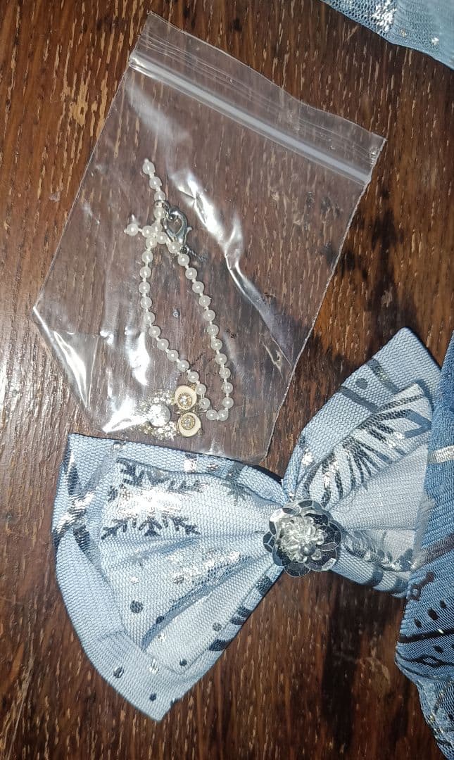 1/3 60cm SD DD向け 雪花柄 ドール用衣装 ドレスセット