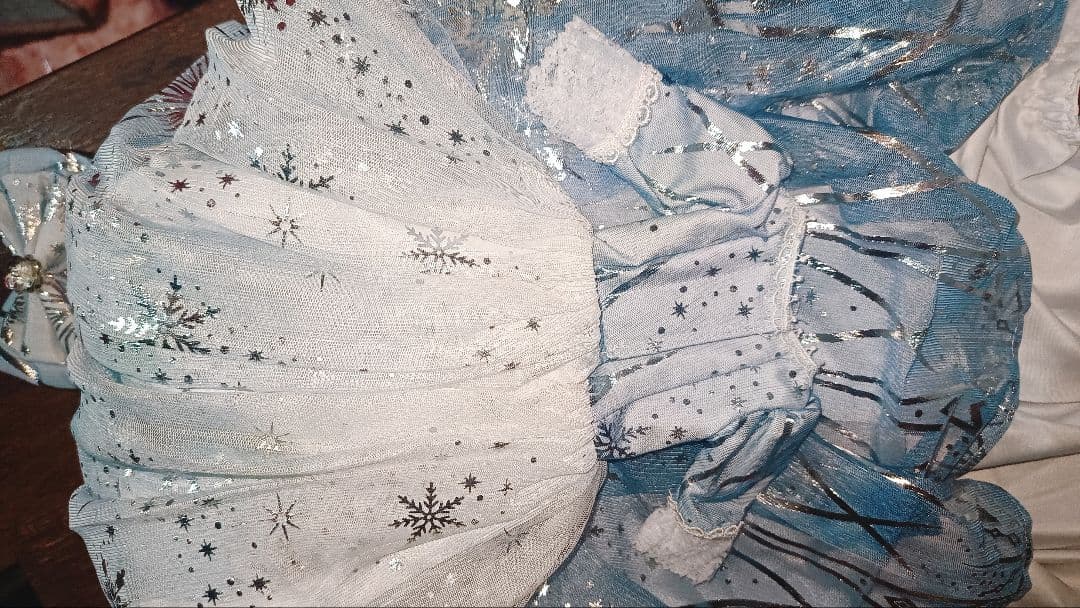 1/3 60cm SD DD向け 雪花柄 ドール用衣装 ドレスセット