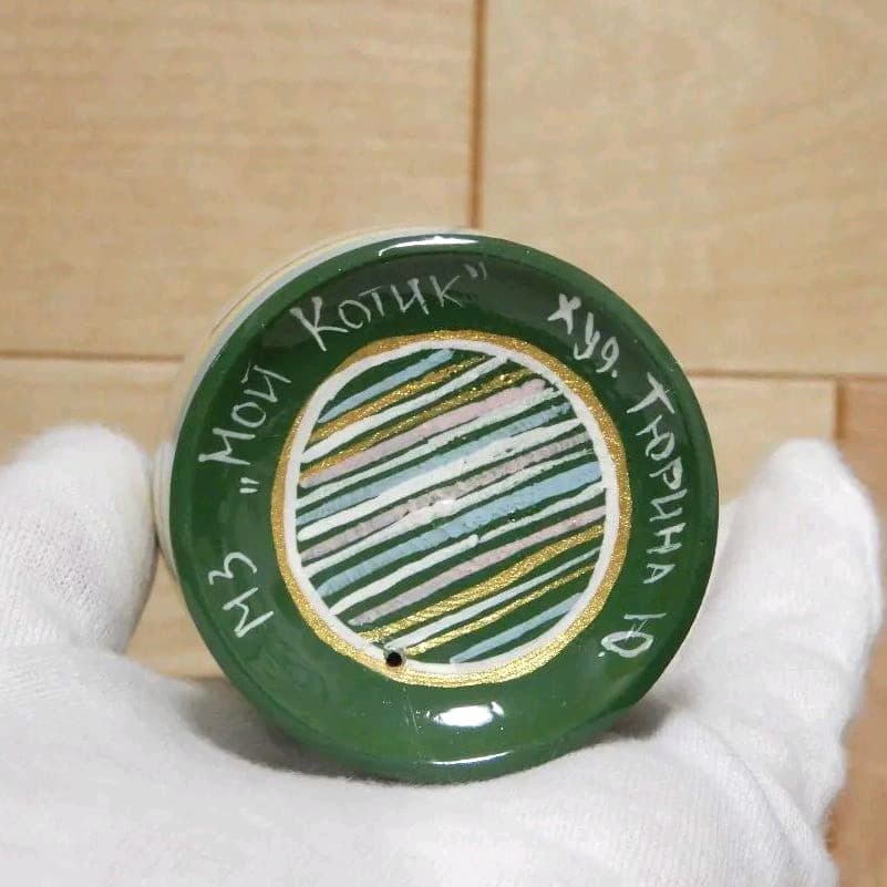 ロシア雑貨 マトリョーシカ ～ モダンな縞シマ模様の猫 3ピース