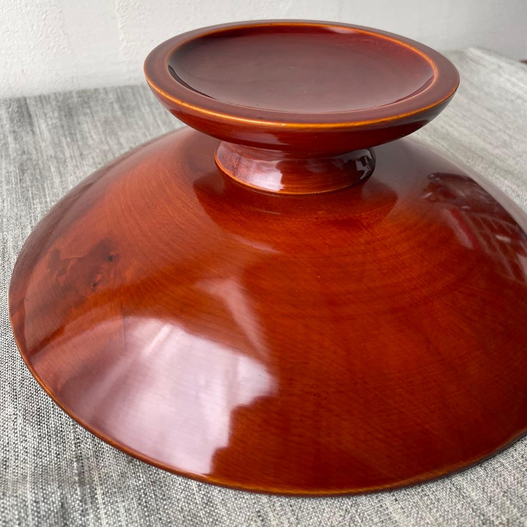 春慶塗 木製 漆器 コンポート 脚付き 菓子器 フルーツボウル