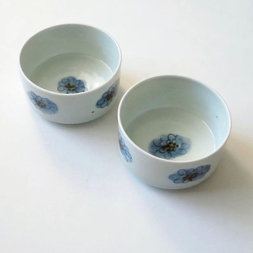 山口利枝　菊花文筒小鉢　二個セット