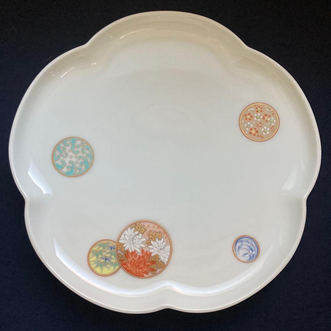 深川製磁　寿赤絵　八寸皿　小皿揃